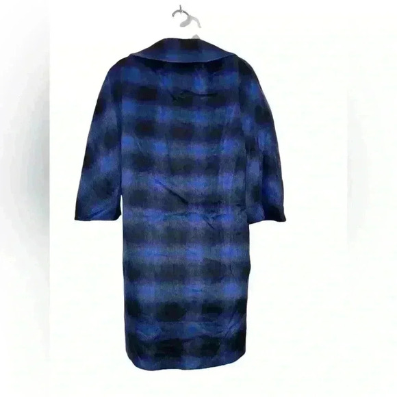 Thakoon Addition Runway Sample Buffalo Plaid Coat Blue Black Fall 2015 - Picture 6 of 8